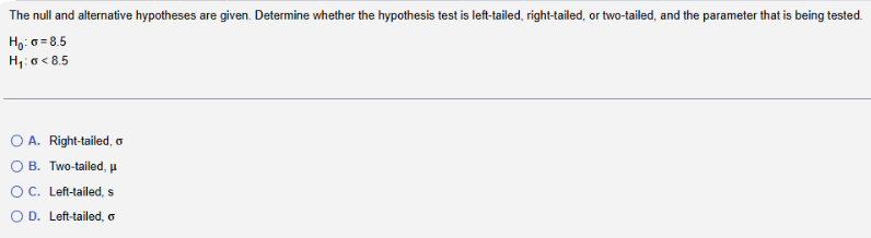 solve for me The null and alternative hypotheses