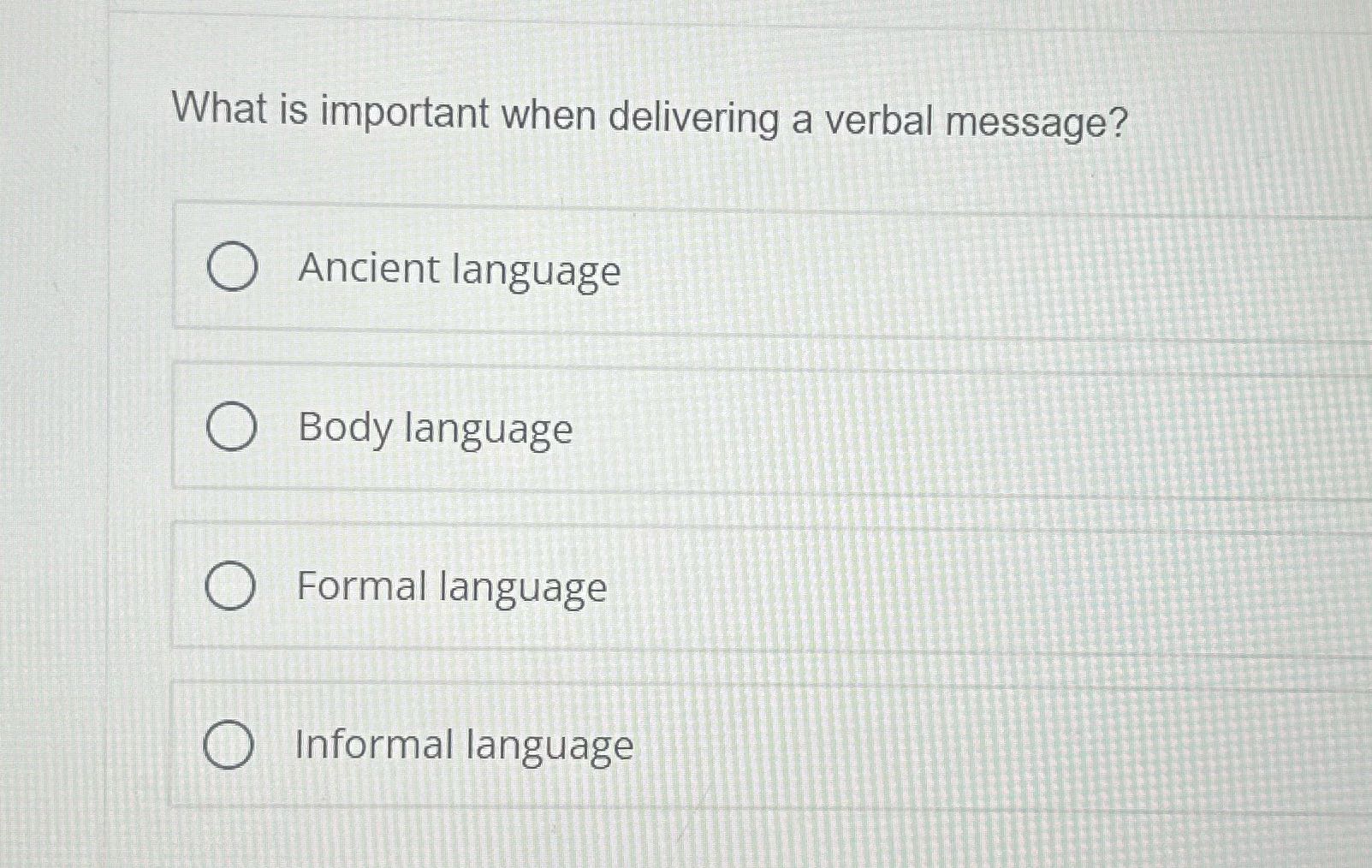 What is important when delivering a verbal