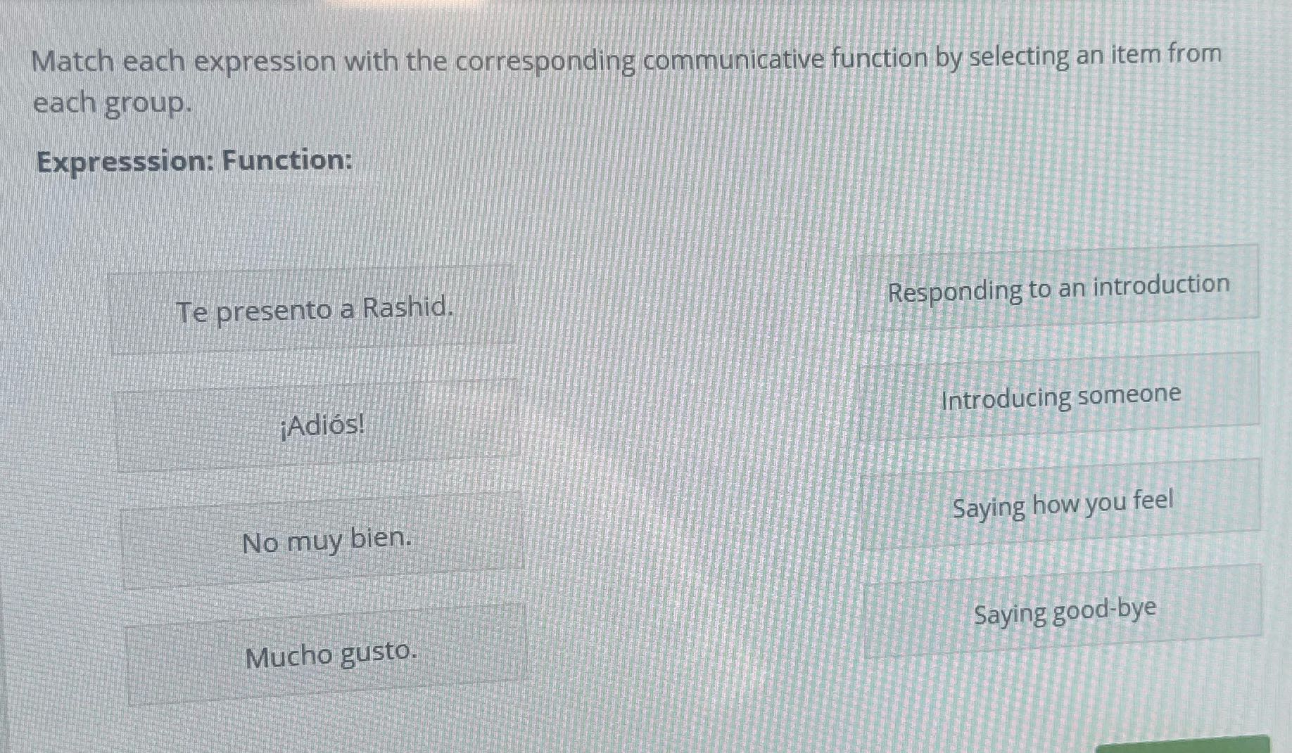 Match each expression with the corresponding