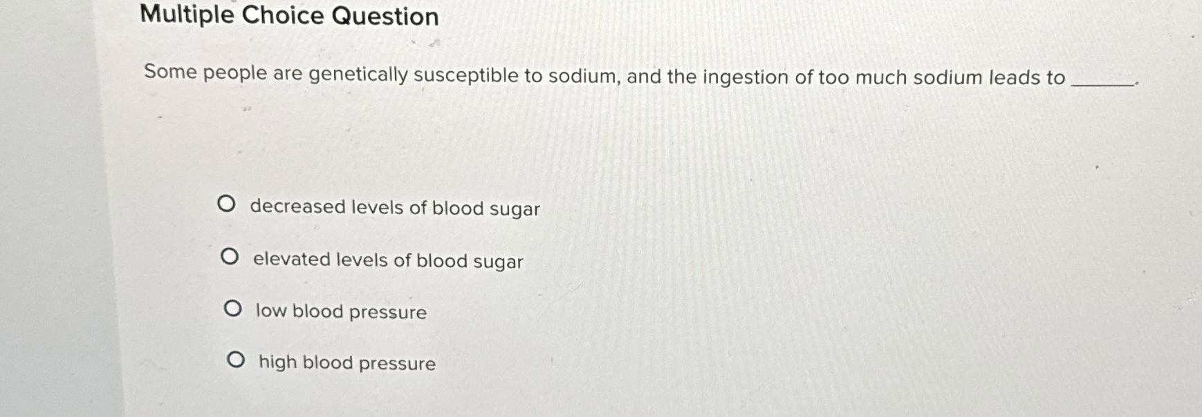 Multiple Choice Question Some people are