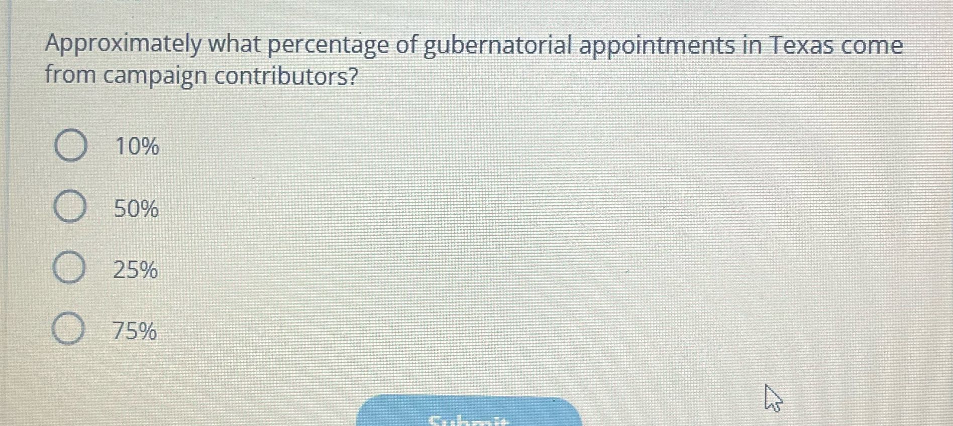 Approximately what percentage of gubernatorial