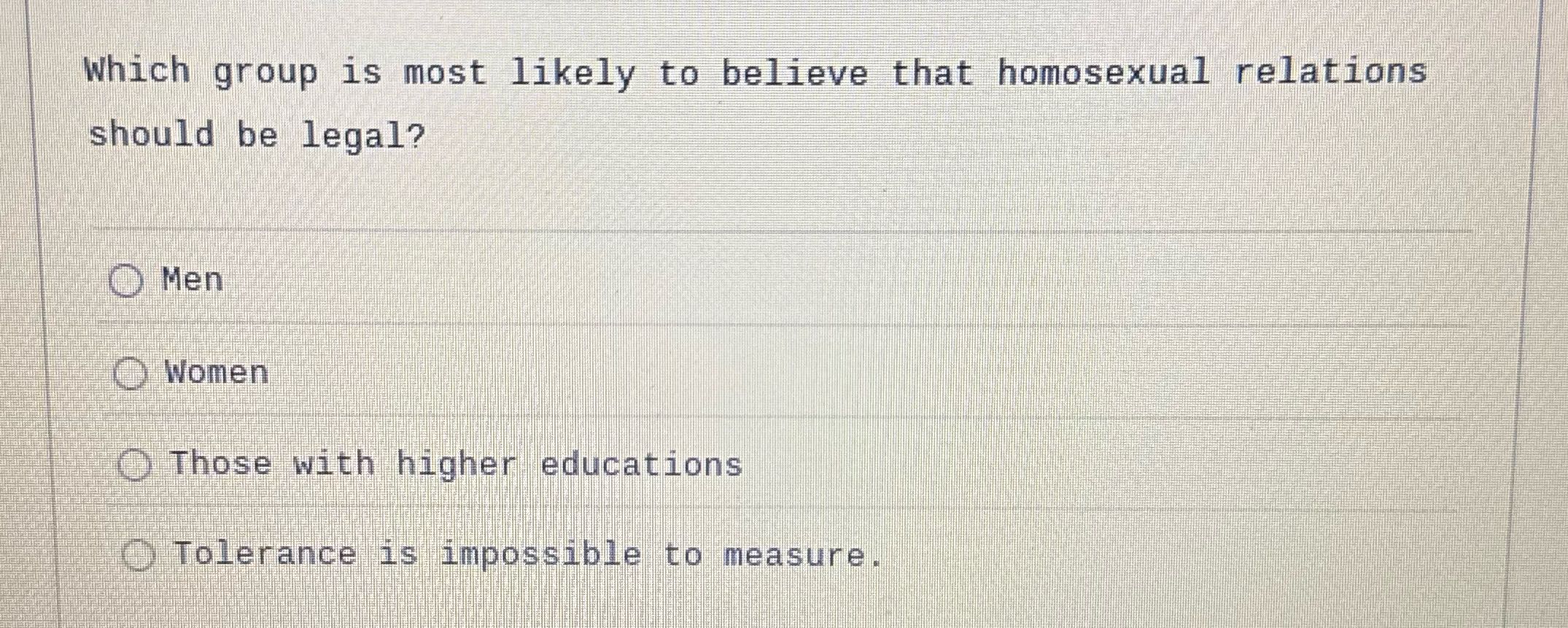 Which group is most likely to believe that