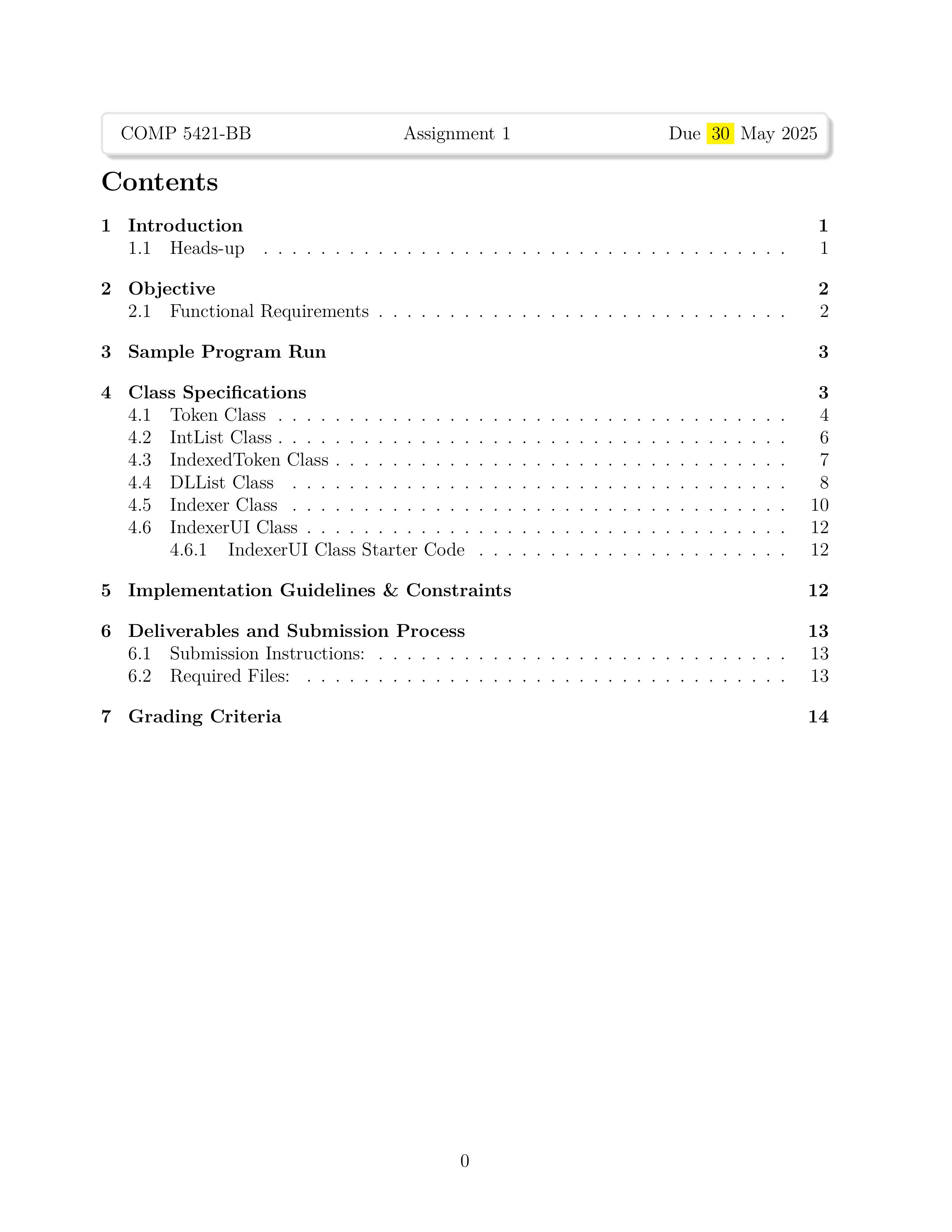 COMP 5421-BB Assignment 1 Due 30 May 2025