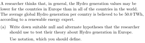 answer A researcher thinks that, in general, the