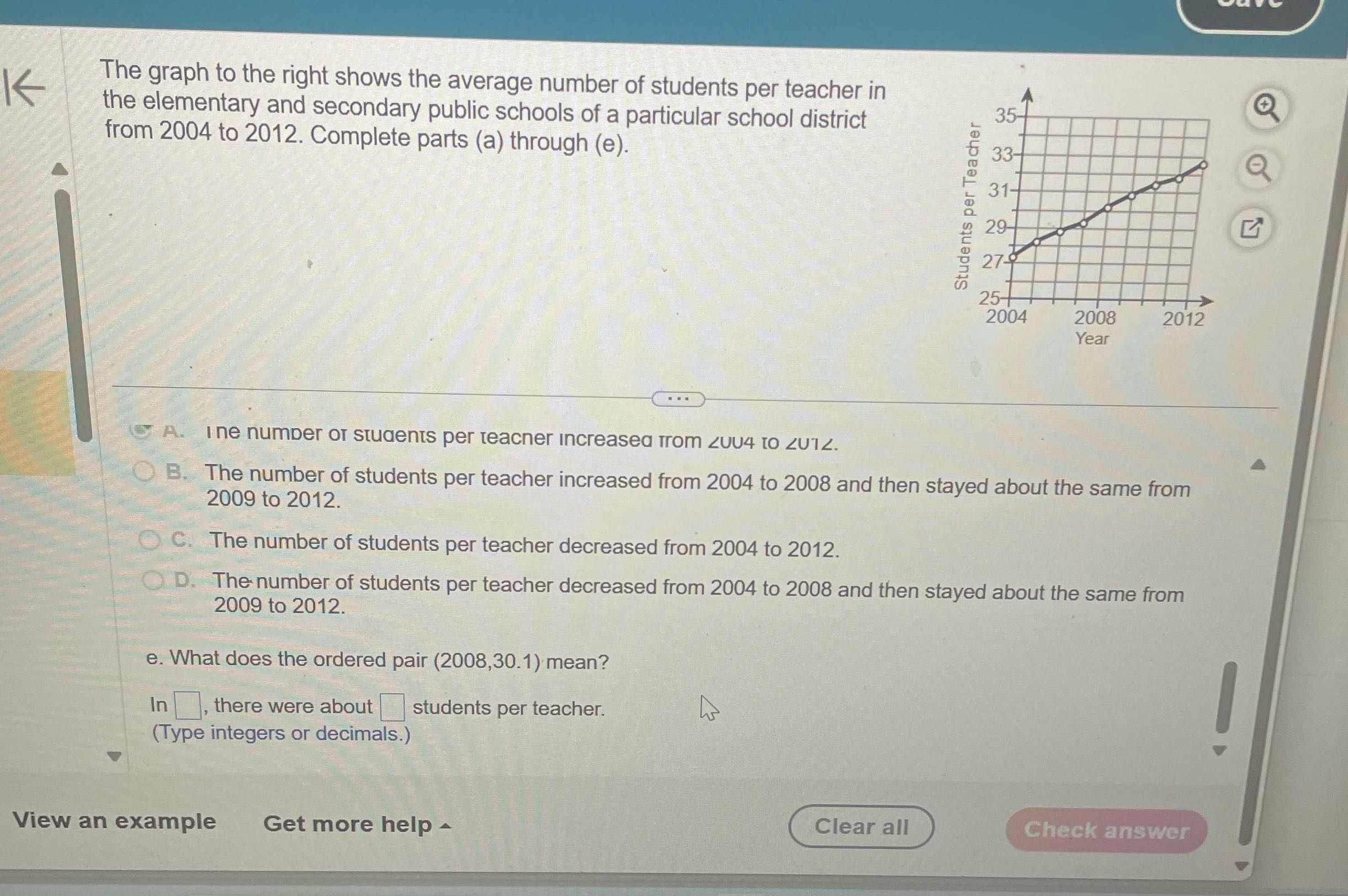 K The graph to the right shows the average number