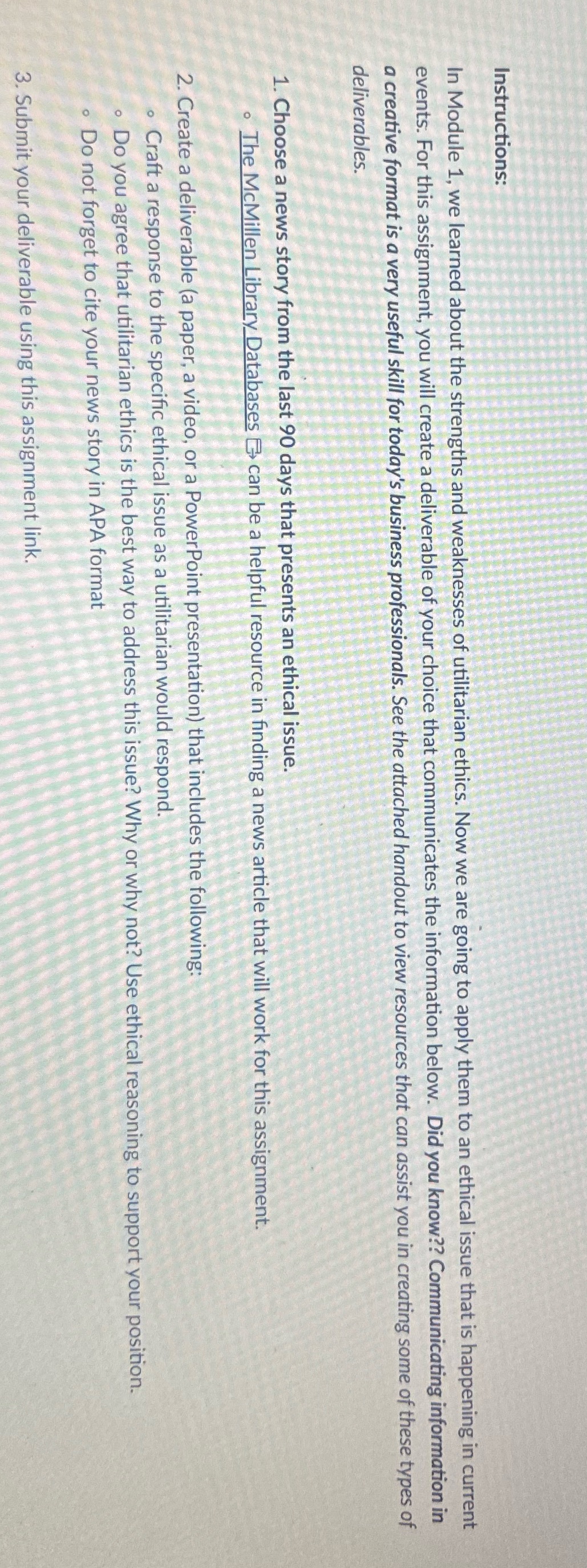 Can you help me with this assignment please. I