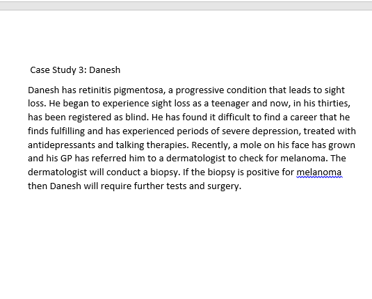 Task 3 (AC3.1, 3.2) Care plan for a vulnerable