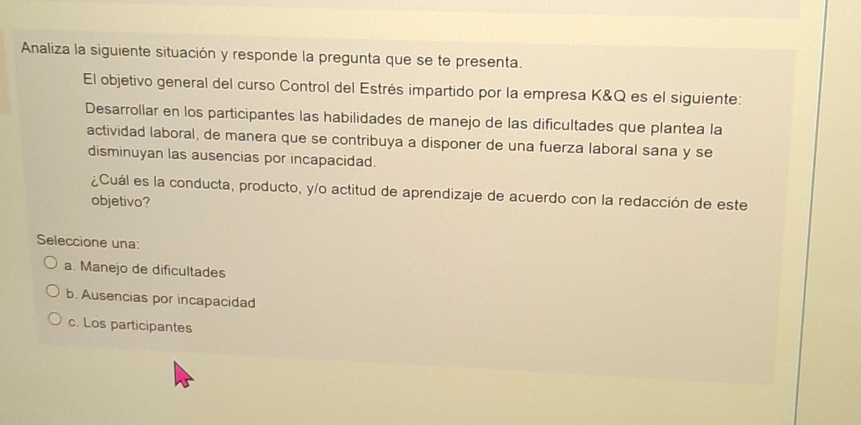 Analiza la siguiente situacion y responde la