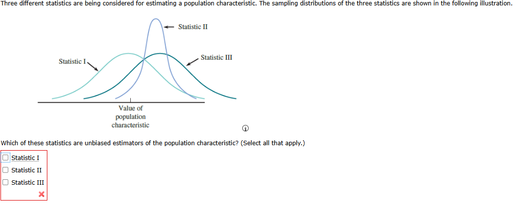 Three different statistics are being considered