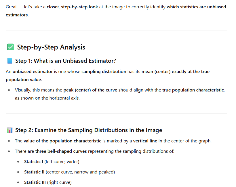 Three different statistics are being considered