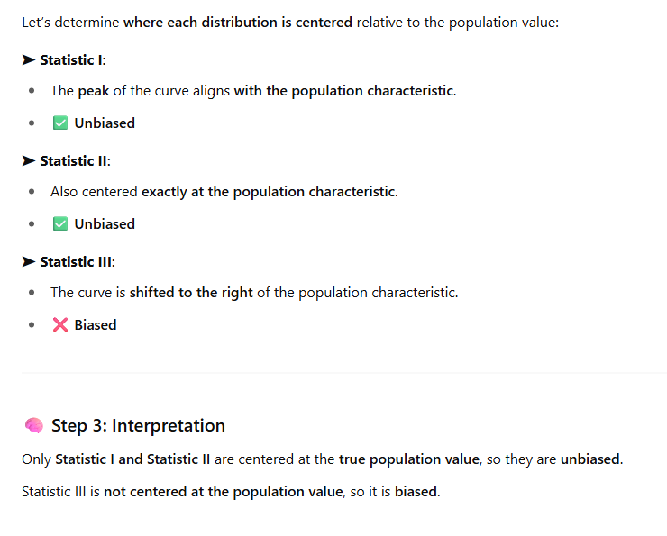 Three different statistics are being considered