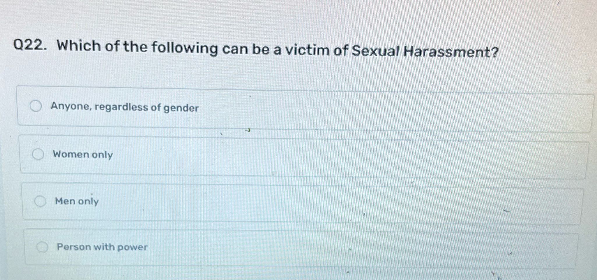 Q22. Which of the following can be a victim of