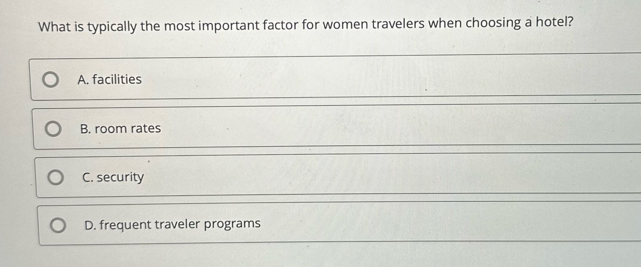 . What is typically the most important factor for