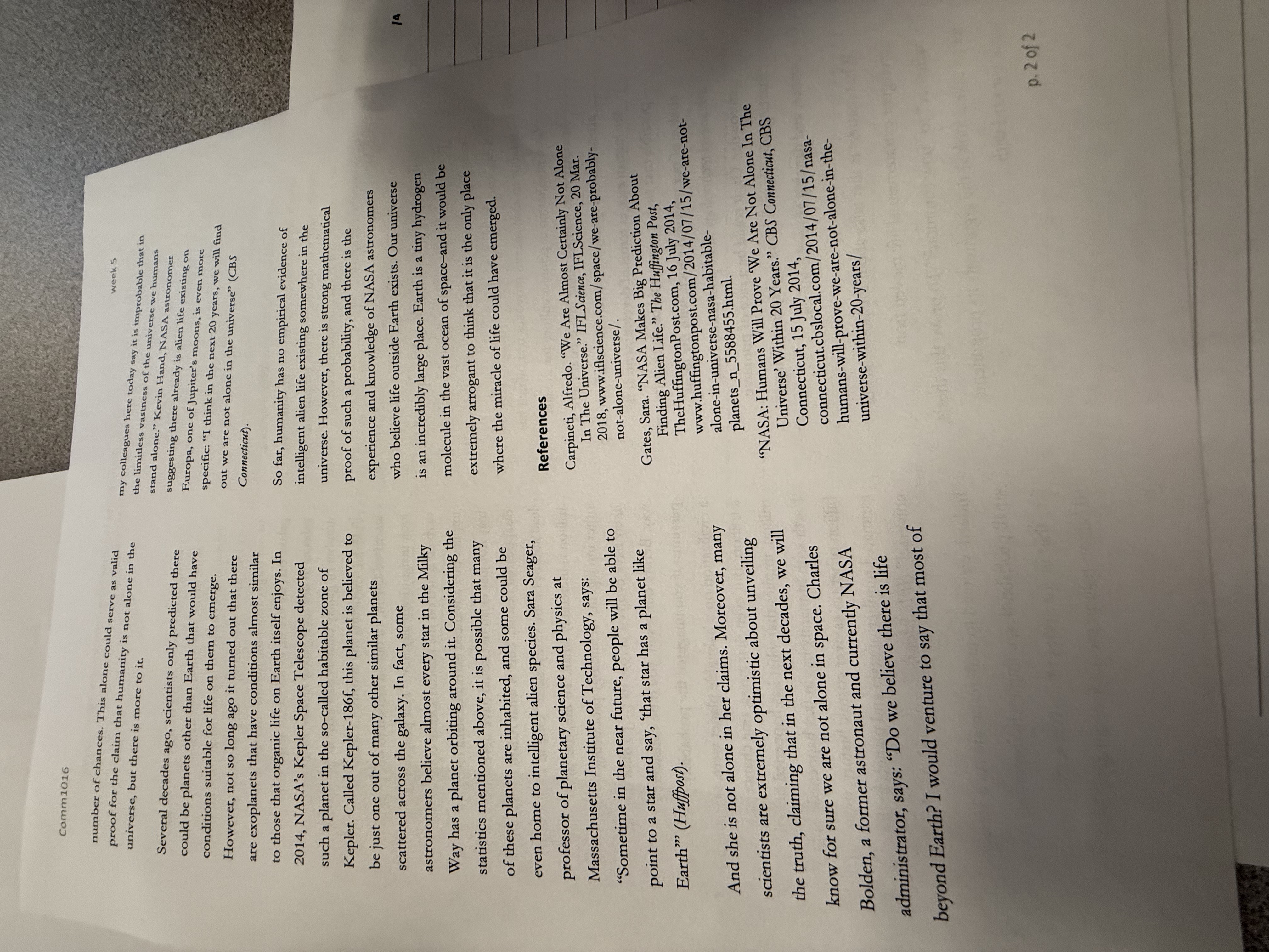 Two Comm1016 number of chances. This alone could