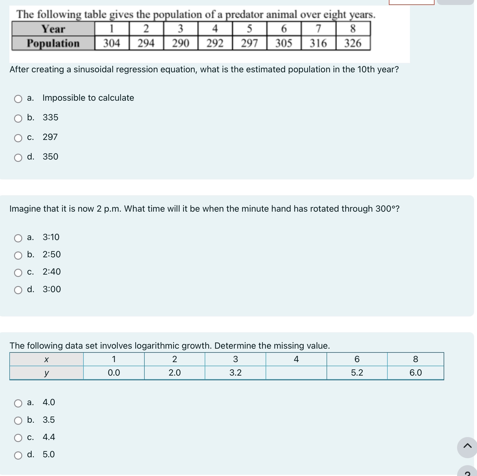 Which expression is equivalent to 2 In 2e? Time