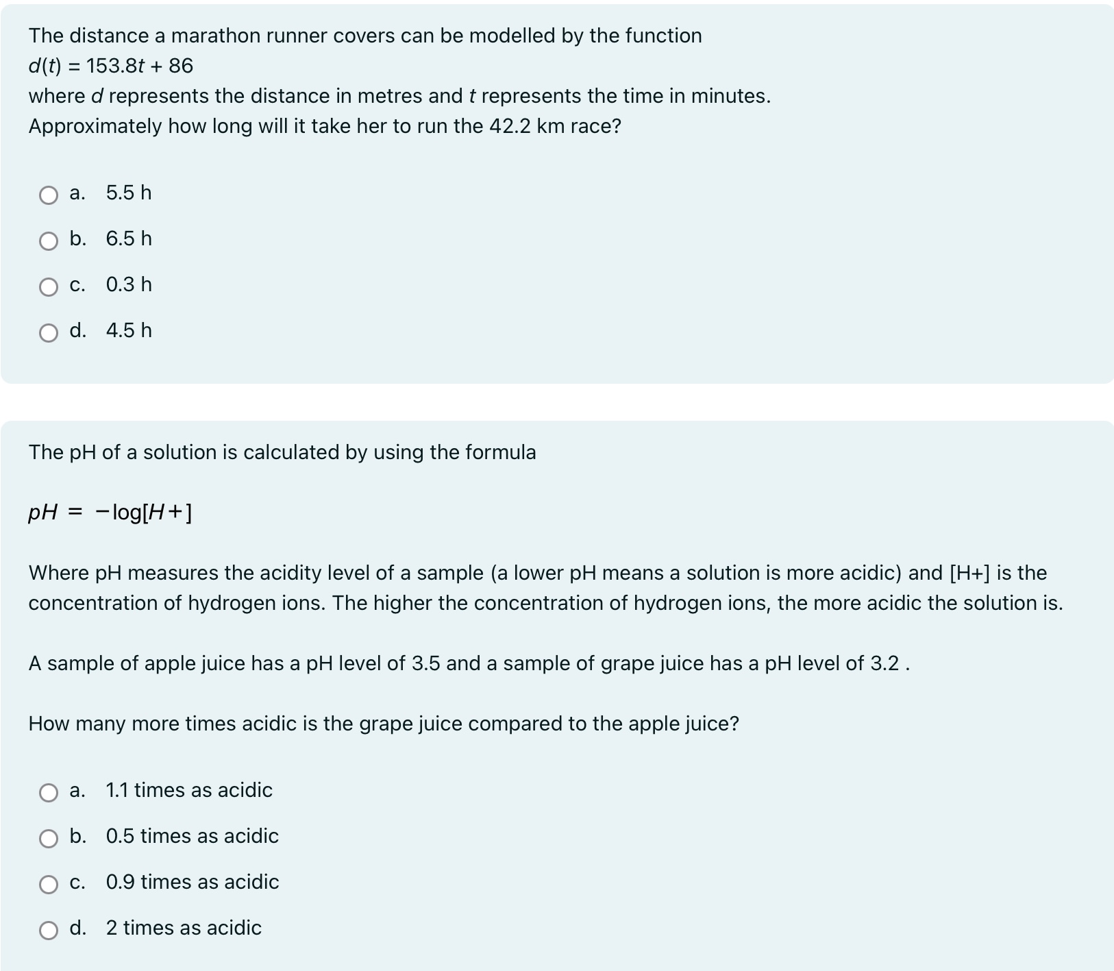 Which expression is equivalent to 2 In 2e? Time