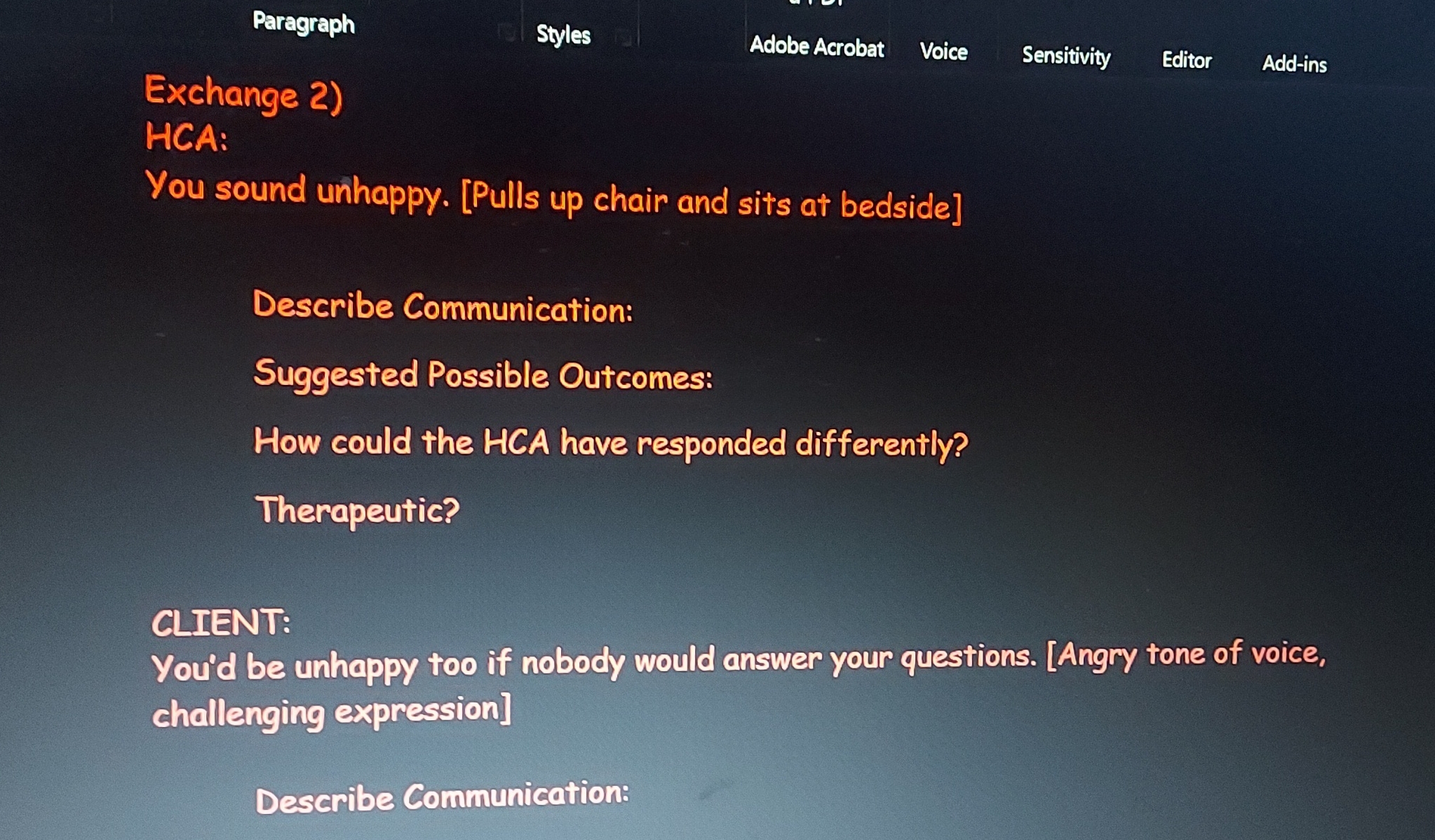 Paragraph Styles Adobe Acrobat Voice Sensitivity