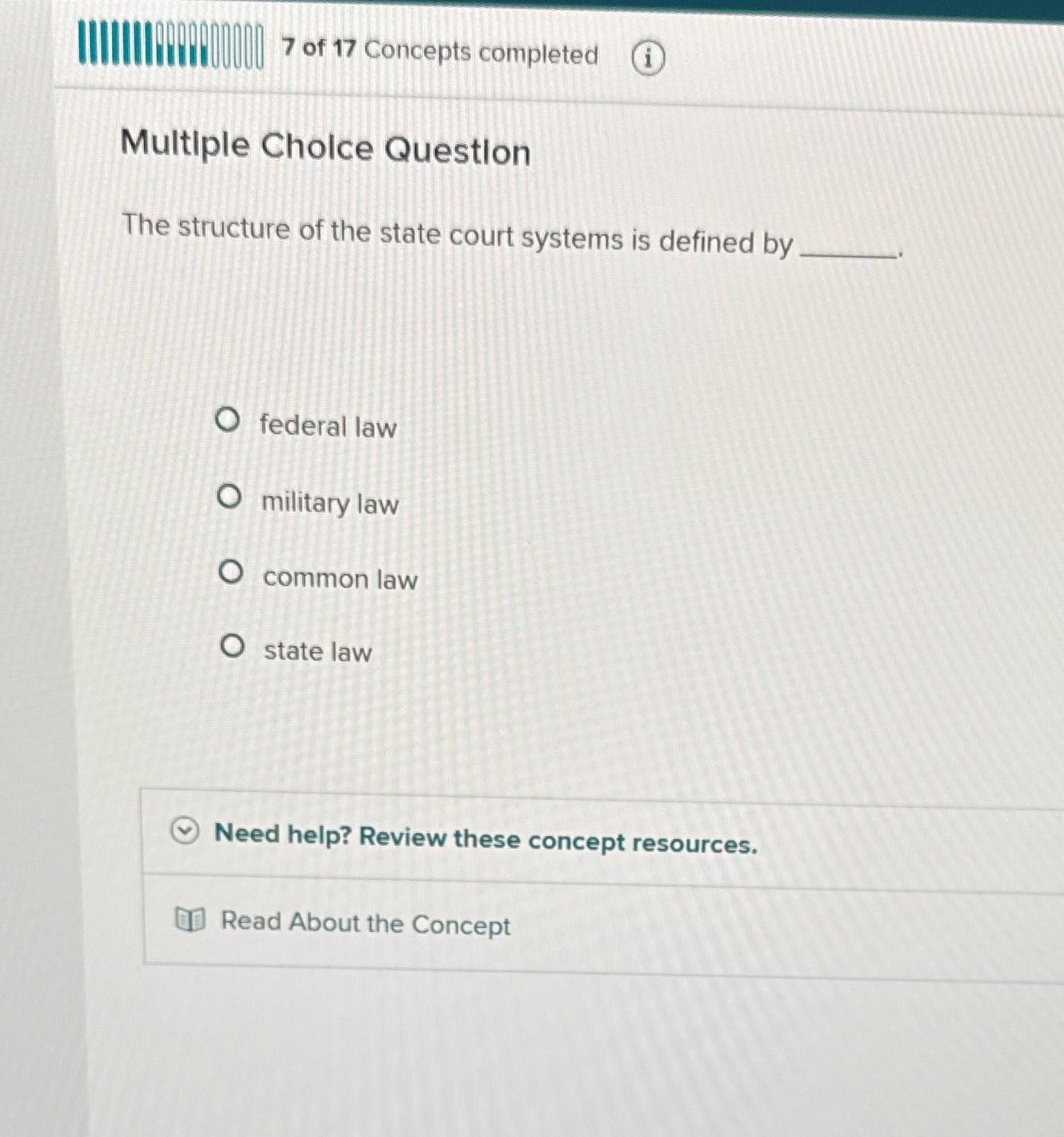 nui Multiple Choice Question | 7 of 17 Concepts