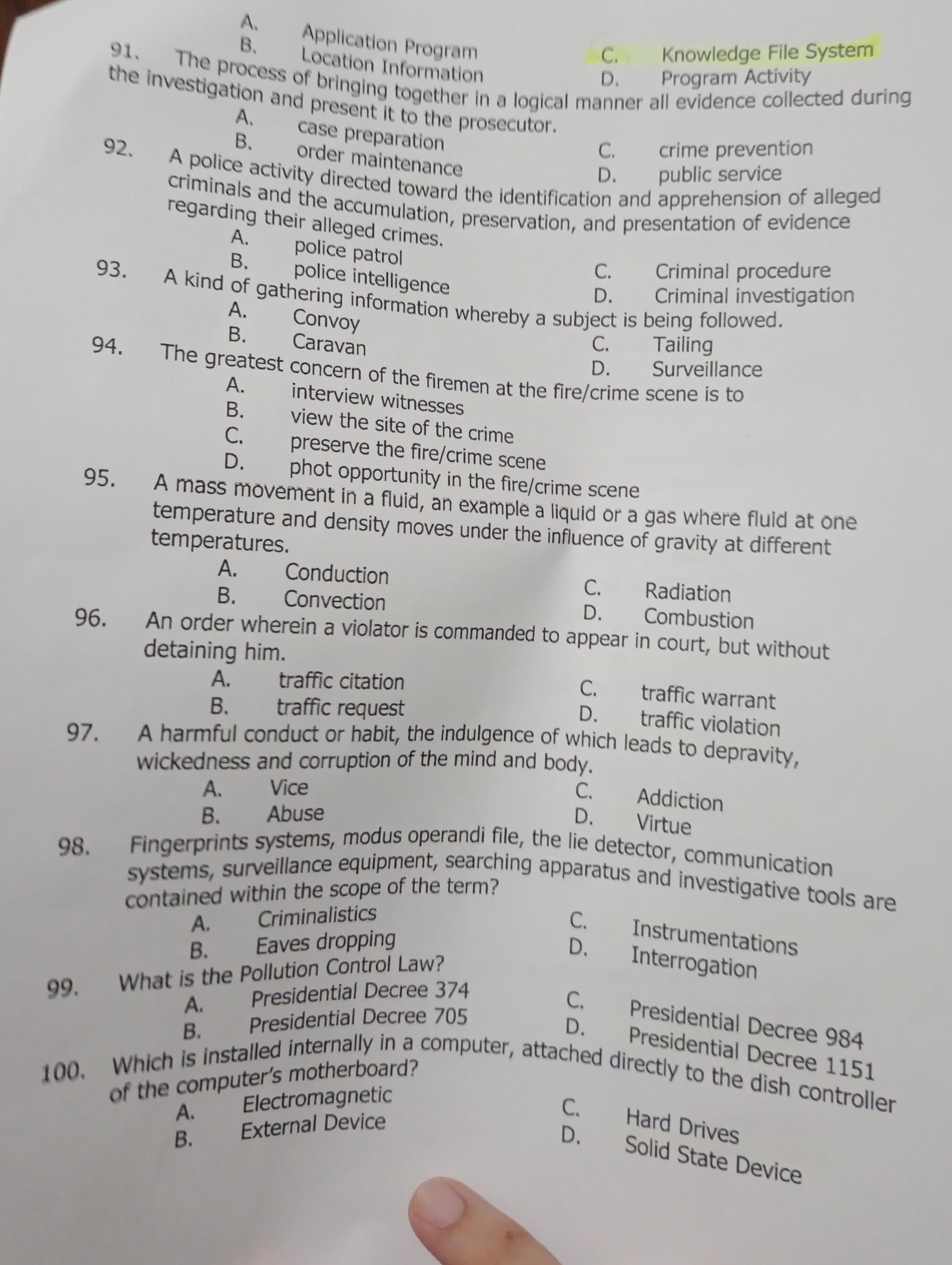 A. Knowledge File System B. Application Program