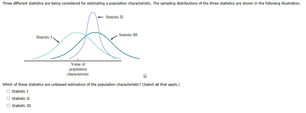 choose the correct answer Three different