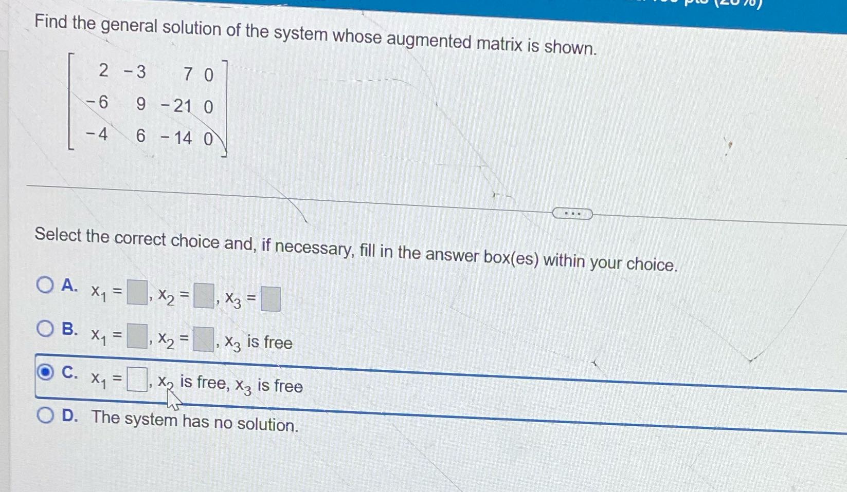 Find the general solution of the system whose