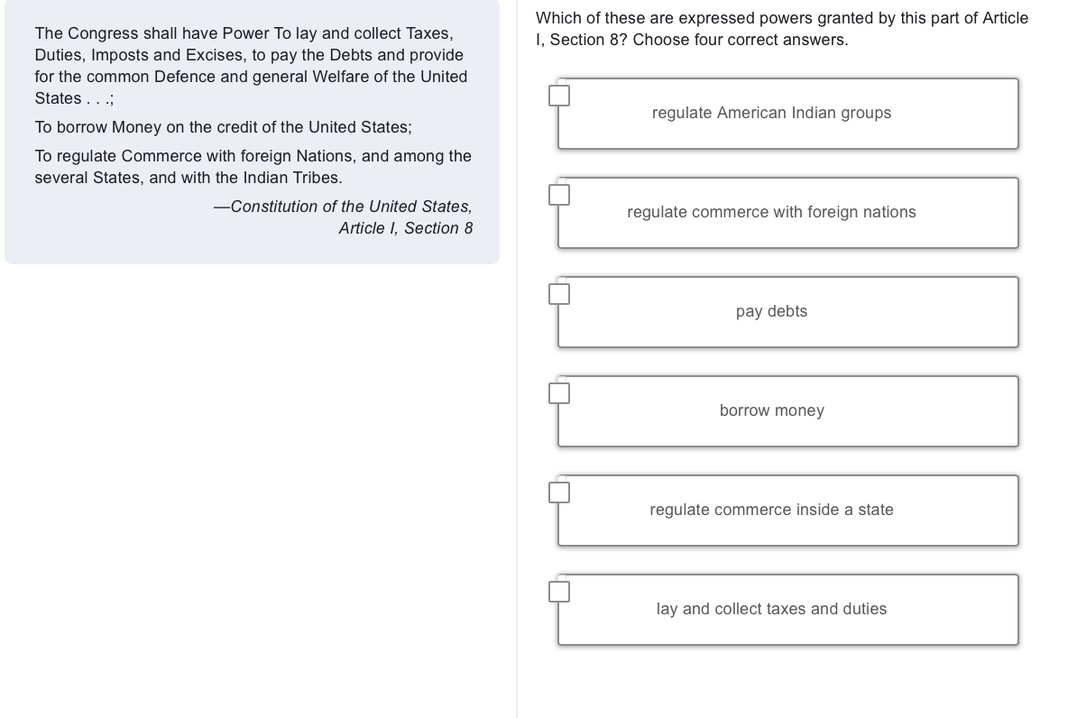 answer Which of these are expressed powers