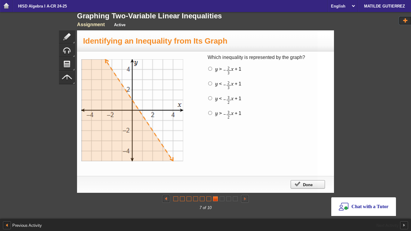 answer HISD Algebra I A-CR 24-25 English v