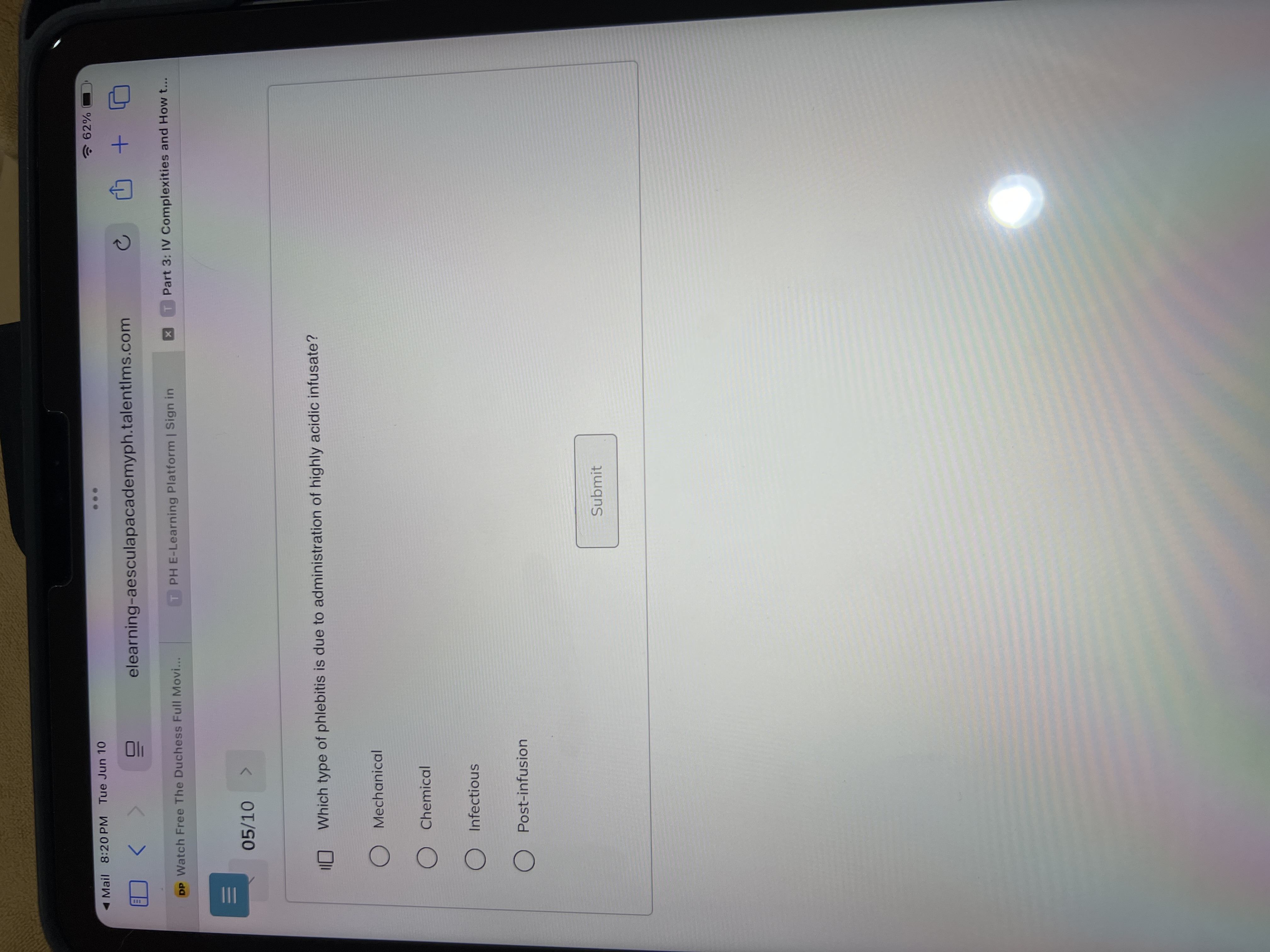 Answer Mail 8:20 PM Tue Jun 10 . . . 62% <