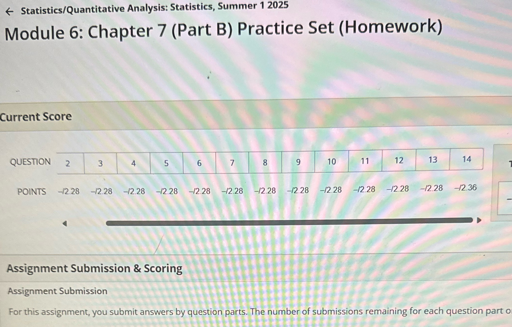 Statistics/Quantitative Analysis: Statistics,