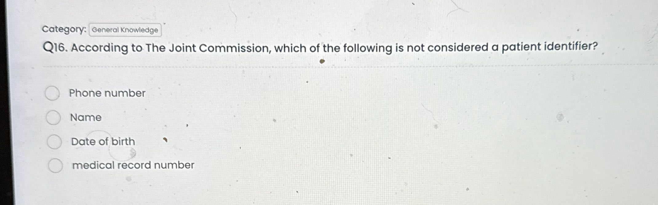 Category: General Knowledge Q16. According to The