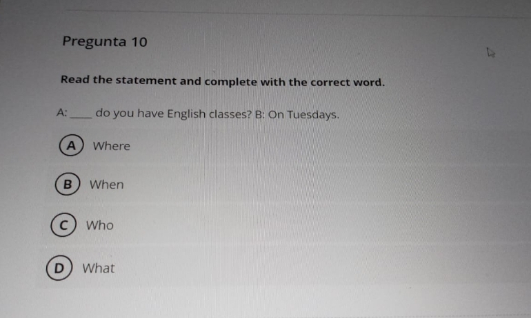 Resuelveme el problema Pregunta 10 Read the