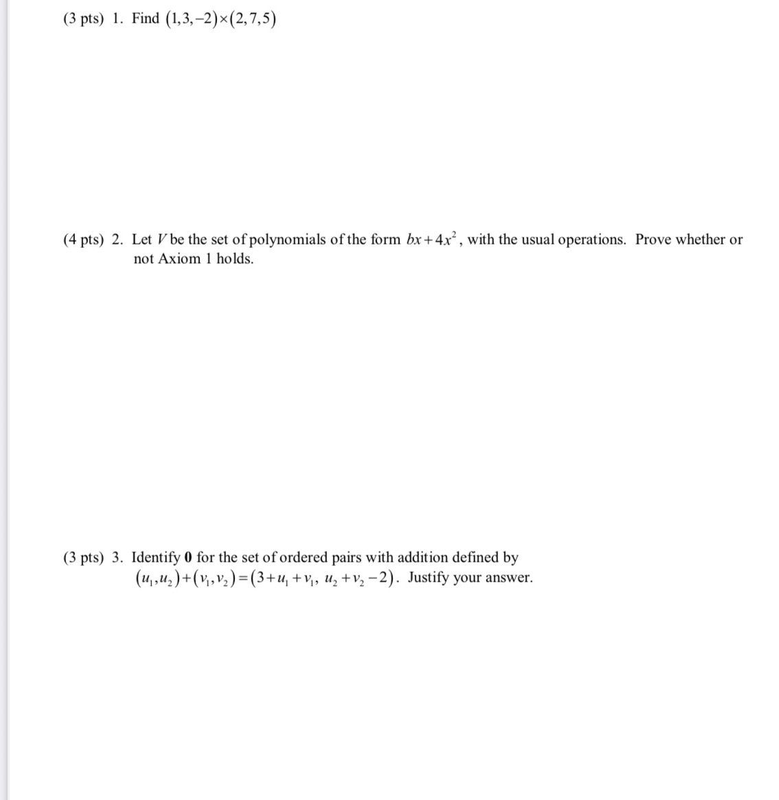 Can u help me with all of them (3 pts) 1. Find