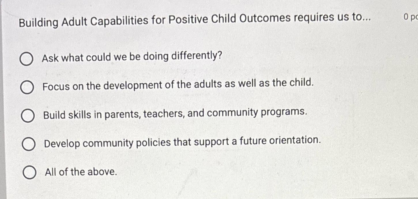 answer questions Building Adult Capabilities for