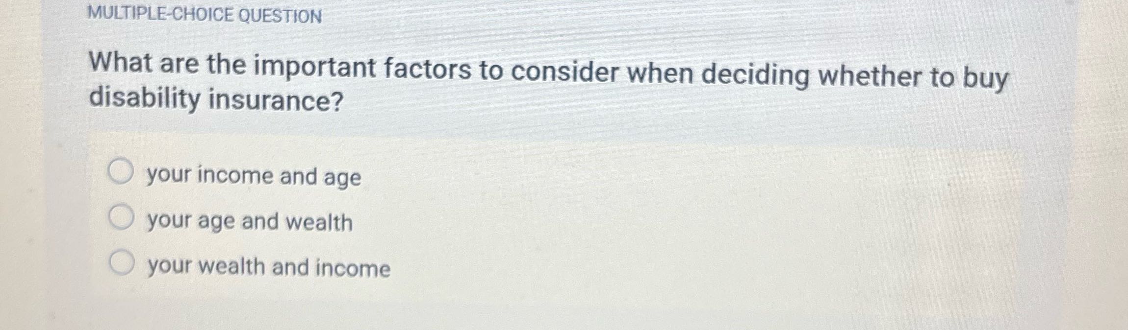 MULTIPLE-CHOICE QUESTION What are the important