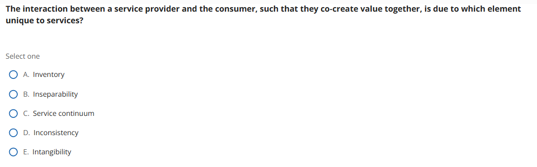 solve The interaction between a service provider