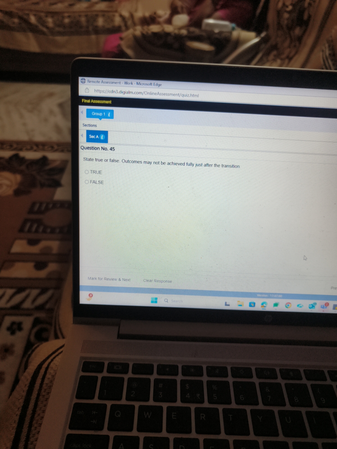 Remote Assessment - Work - Microsoft Edge