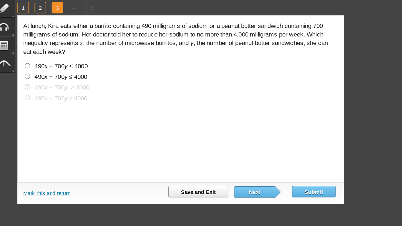 answer At lunch, Kira eats either a burrito