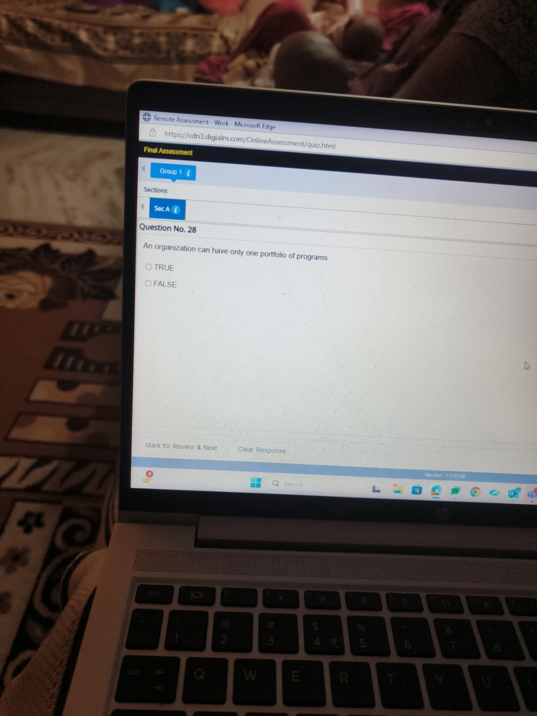 Remote Assessment - Work - Microsoft Edge
