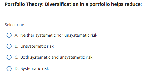 solve Portfolio Theory: Diversification in a