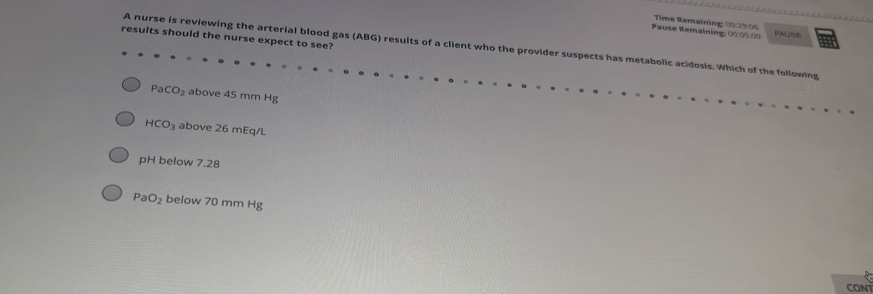 Time Remaining: 00:29:06 Pause Remaining: