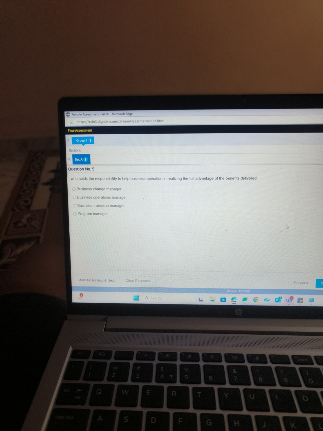 Remote Assessment - @