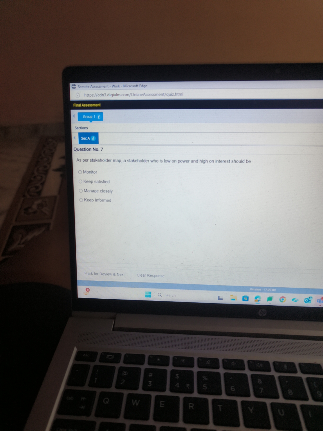 Remote Assessment - Work - Microsoft Edge