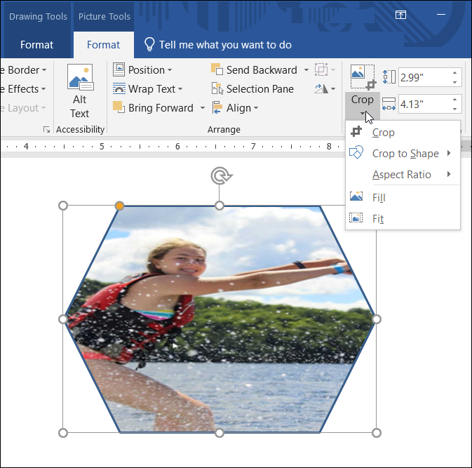 If you fill a shape with a picture and the