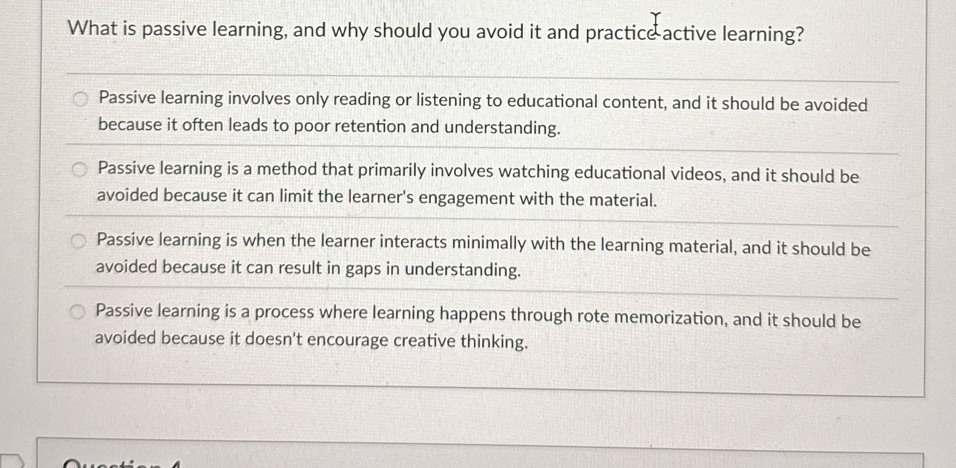 What is passive learning, and why should you