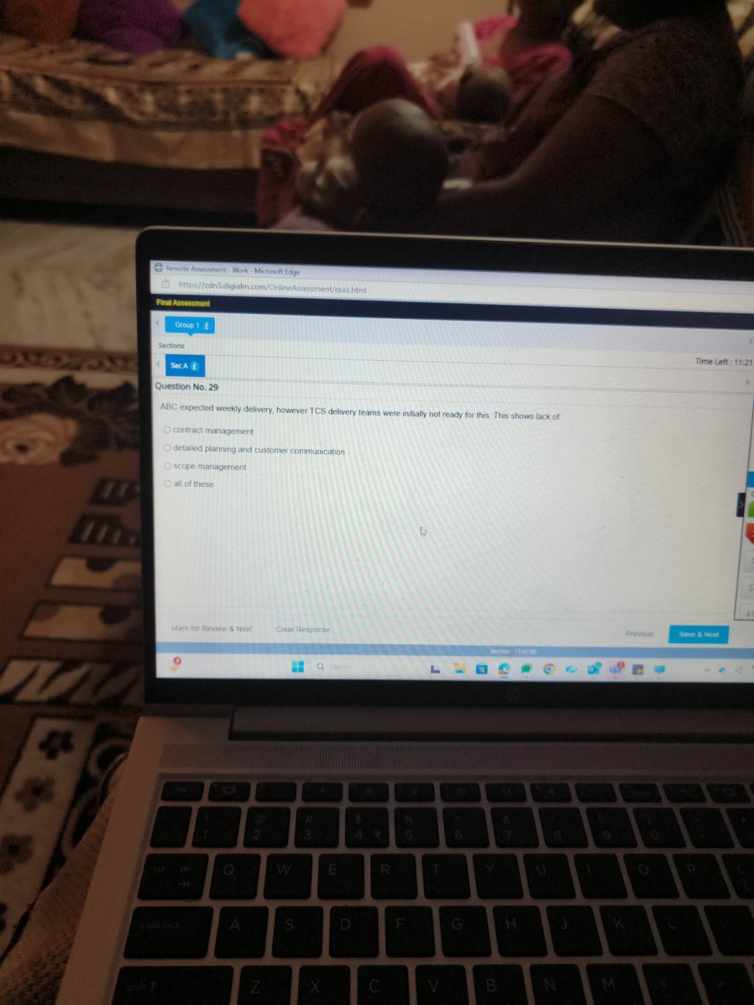Remote Assessment - Work - Microsoft Edge