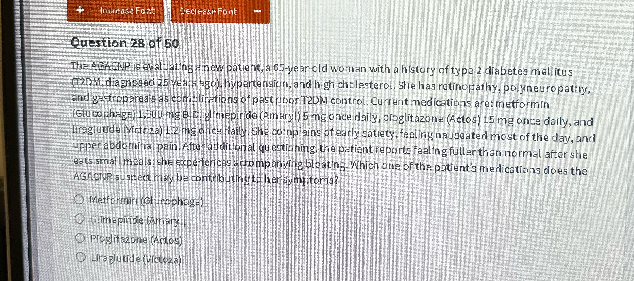 + Increase Font Decrease Font Question 28 of 50