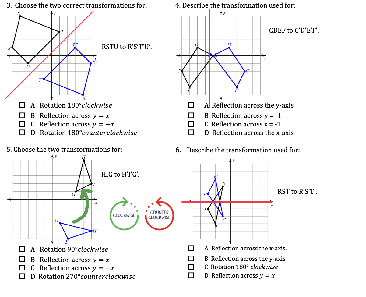 complete questions 3-6 3. Choose the two correct