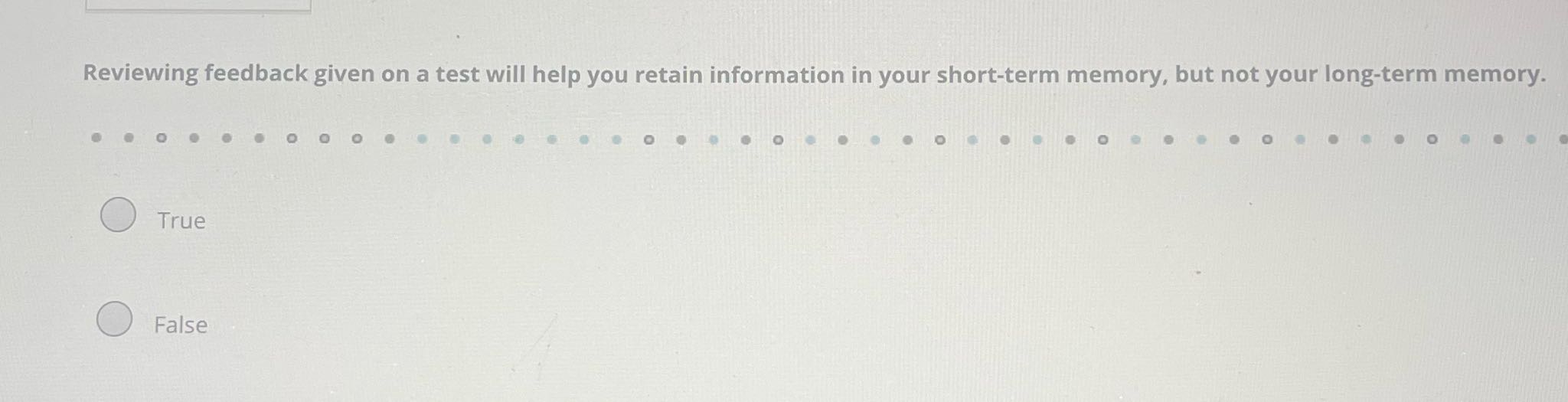 Reviewing feedback given on a test will help you