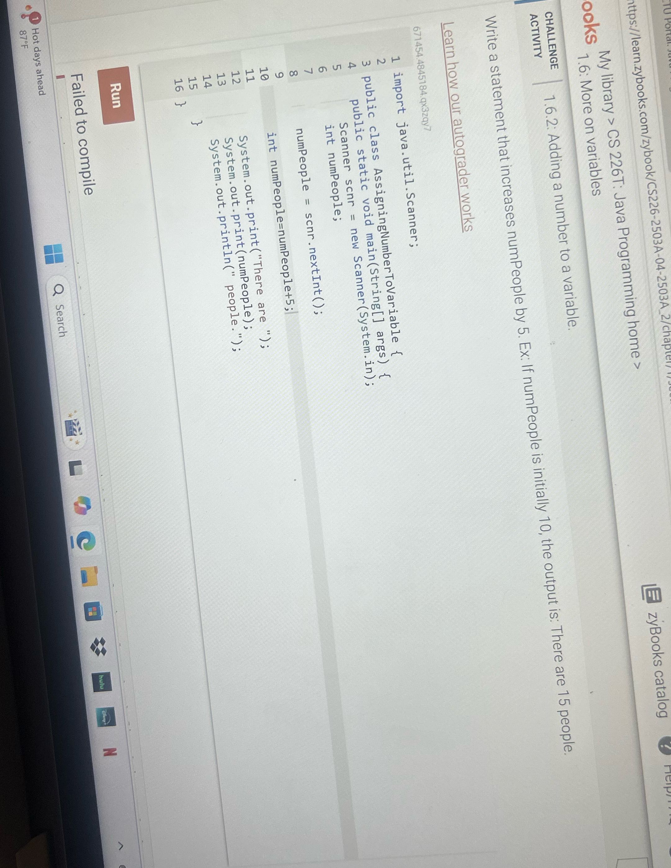 ttps://learn.zybooks.com/zybook/CS226-2503A-04-250