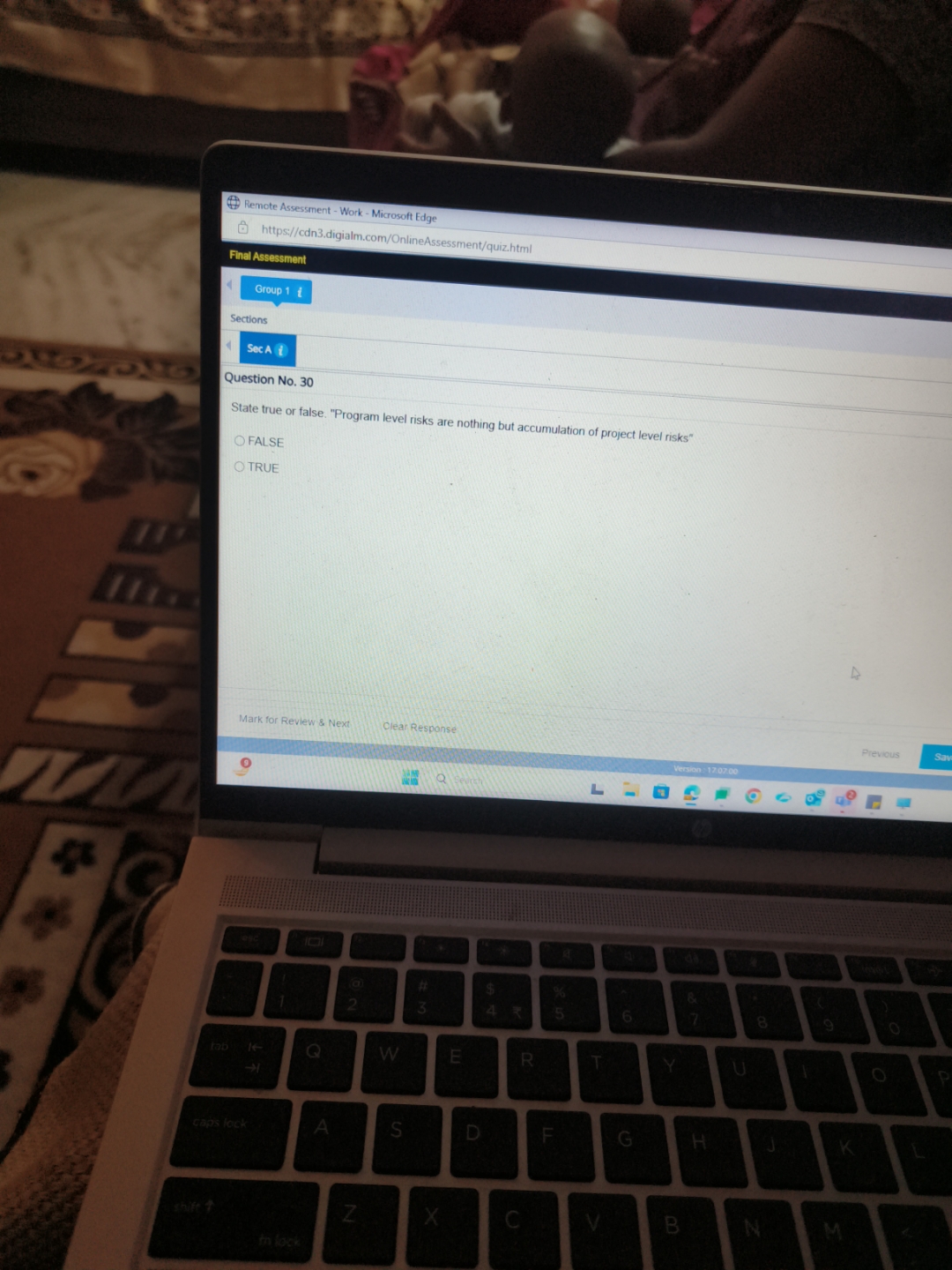 Remote Assessment - Work - Microsoft Edge